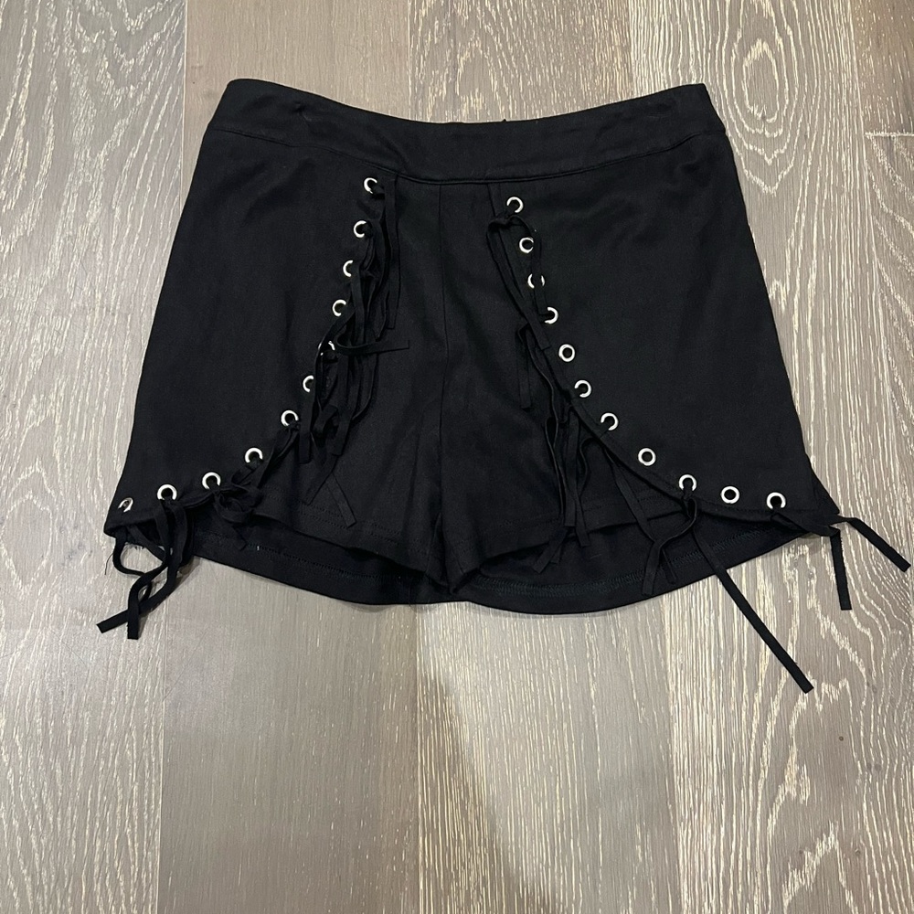 High waisted Fringe shorts